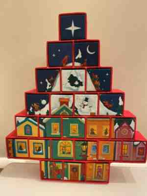2006 Starbucks Christmas Tree Advent Calendar Reversible Gift Drawers Used Empty - Sold on eBay Nov, 24th 2019 for $18.74