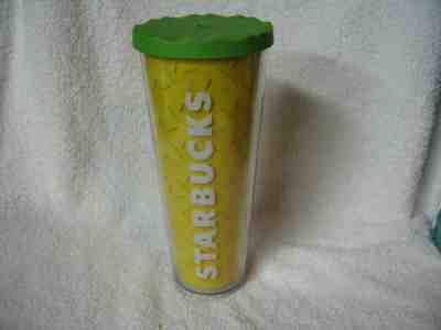 2014 Starbucks Pineapple Pattern Venti 24oz Plastic Tumbler NO Straw - Sold on eBay Nov, 24th 2019 for $17.99