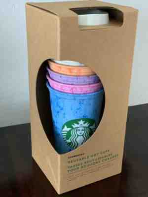 Starbucks Summer Marble Reusable Hot Cups 6Pk HARD TO FIND - Sold on eBay Nov, 24th 2019 for $19.00