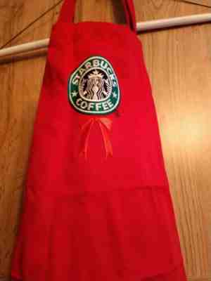 Starbucks Coffee RARE Red Holiday Apron With Bow - Sold on eBay Nov, 24th 2019 for $40.00