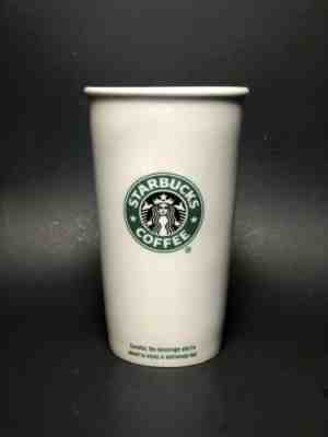 STARBUCKS 2009 12oz Coffee Mug Cup White Ceramic Travel Tall Tumbler Only NO LID - Sold on eBay Nov, 24th 2019 for $17.87
