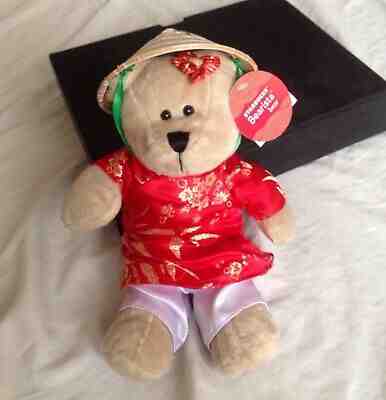 Starbucks Vietnam Bearista Teddy Bear in Red traditional costume Collectible - Sold on eBay Nov, 24th 2019 for $19.99