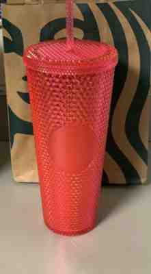NEW Starbucks Venti Platinum Pink Stud Tumbler Cup 2019 Holiday Christmas - Sold on eBay Nov, 24th 2019 for $29.50