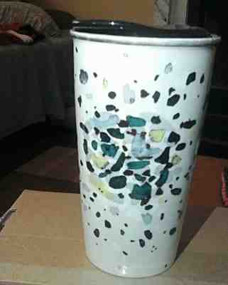 Starbucks 2014 Confetti Marble Speckled Ceramic Travel Tumbler Collectible - Sold on eBay Nov, 24th 2019 for $15.00