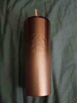 2019 Starbucks Rose Gold Glitter Stainless Steel Cold Cup Tumbler 24oz Venti  - Sold on eBay Nov, 24th 2019 for $32.99