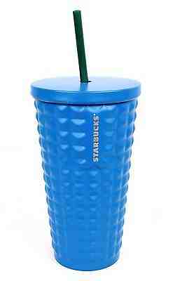 Starbucks 16oz Blue Studded Stainless Steel Cold Cup Insulated BNWT *Scratches - Sold on eBay Nov, 24th 2019 for $17.87