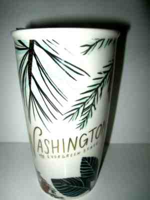 Starbucks Washington Evergreen State  Double Wall Ceramic Travel Tumbler 12oz  - Sold on eBay Nov, 23rd 2019 for $20.99