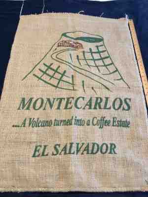 Burlap Coffee Bag El SalvadorMonte Carlos Estate Coffee Starbucks - Sold on eBay Nov, 23rd 2019 for $25.00