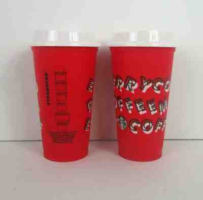 Pair of 2019 Starbucks Holiday Reuseable Merry Coffee Cups Brand New - Sold on eBay Nov, 23rd 2019 for $18.99