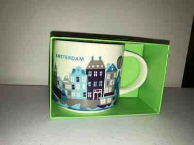 Starbucks Amsterdam - Blue Coffee Cup Mug - You Are Here Series - Sold on eBay Nov, 23rd 2019 for $29.00