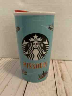 Starbucks Missouri Ceramic Tumbler Coffee Cup With Lid 12 Fl Oz - Sold on eBay Nov, 23rd 2019 for $25.00