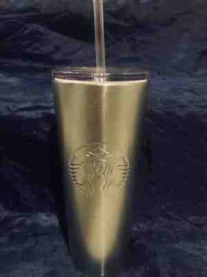 NEW 2019 Starbucks Silver Stainless Steel Venti Tumbler Cold Cup 16 Oz - RARE - Sold on eBay Nov, 23rd 2019 for $20.00
