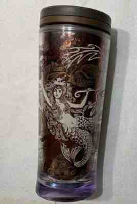 RARE STARBUCKS Siren Mermaid Split Tail 16 oz Travel Tumbler Mug 2009 Metallic - Sold on eBay Nov, 23rd 2019 for $29.15