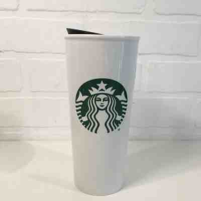 NWT Starbucks Ceramic 16 oz Tumbler with Sleek Easy to Close Lid - Sold on eBay Nov, 23rd 2019 for $38.00