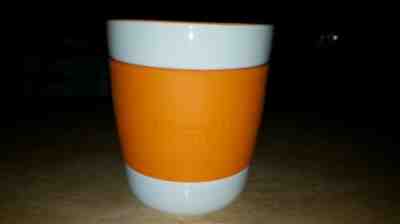 Starbucks 2009 Tumbler Cup With Orange Rubber Gripper Ceramic Coffee Cup 12 oz.  - Sold on eBay Nov, 23rd 2019 for $20.00