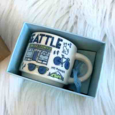 Starbucks Been There Series Across The Globe Seattle Ornament 2 oz Demi Cup - Sold on eBay Nov, 23rd 2019 for $17.95