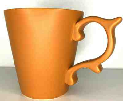 Starbucks Tazo Tea Mug 2012 Rococo Scroll Handle Burnt Orange Teavana Cup Matte - Sold on eBay Nov, 23rd 2019 for $24.99
