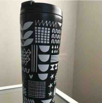 Starbucks 2018 Black White Boho Tumbler Travel Mug Cup Eye Stars Tribal - Sold on eBay Nov, 23rd 2019 for $35.00