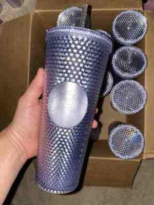 NEW Winter Holiday Starbucks 2019 Venti Bling Platinum Studded Tumbler On Hand - Sold on eBay Nov, 22nd 2019 for $36.50