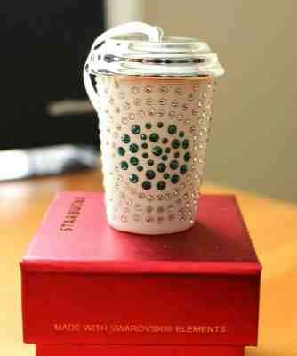 2014 NEW STARBUCKS SWAROVSKI ORNAMENT - Sold on eBay Nov, 22nd 2019 for $40.00