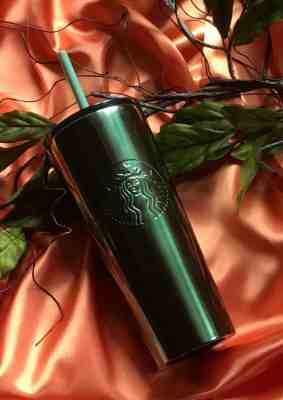 NEW Starbucks 2019 Holiday Tumbler GREEN Stainless Steel 16oz Fall - Sold Out  - Sold on eBay Nov, 22nd 2019 for $40.00