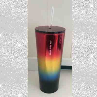 Starbucks Pride Rainbow Cold Metal Cup Tumbler Venti 24oz - Sold on eBay Nov, 22nd 2019 for $25.00