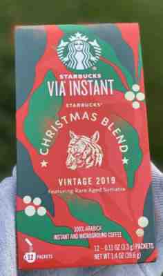 ??Starbucks VIA® Christmas Blend Vintage 2019??- 1 Box - 12 Packets - Sold on eBay Nov, 21st 2019 for $19.00