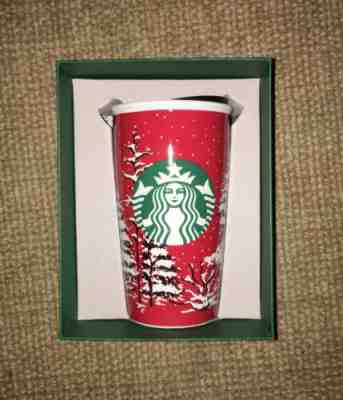 2016  Starbucks Xmas Tree Ceramic Coffee Cup 12 oz - Sold on eBay Nov, 20th 2019 for $40.00