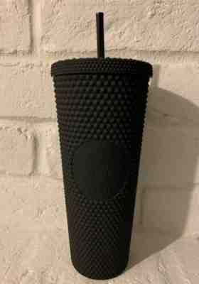 RARE 2019 Starbucks Matte Black Studded Spiked Tumbler Cold Cup 24oz - Sold on eBay Nov, 25th 2019 for $90.00