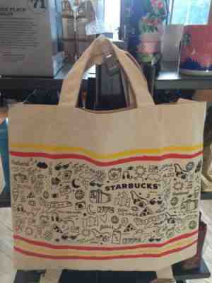 Starbucks Thailand Anniversary Travel Summer Canvas Tote Bag / Handbag -No Card - Sold on eBay Nov, 25th 2019 for $15.99