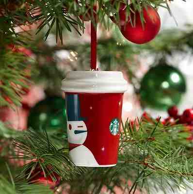 STARBUCKS Red White Mini To Go Cup Christmas Ornament 2012 - Sold on eBay Nov, 25th 2019 for $19.90