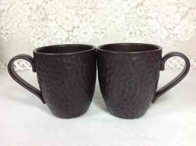 2 STARBUCKS MUGS 2007 Hammered Metal Look 15 oz Excellent Condition - Sold on eBay Nov, 25th 2019 for $17.50