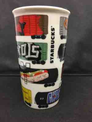 Starbucks Illinois Trains Travel Ceramic Mug w/Splash Guard Lid 12oz Limited Ed - Sold on eBay Nov, 25th 2019 for $34.99