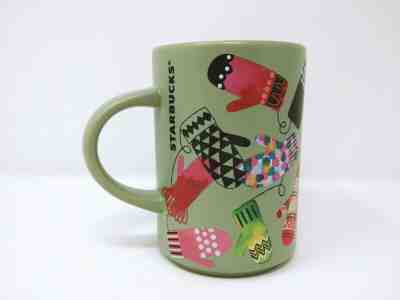 Starbucks 2017 Holiday Coffee Tea Mug Cup 12 oz Mittens Christmas Winter Green - Sold on eBay Nov, 25th 2019 for $18.17