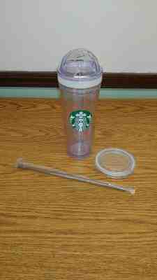 Starbucks Venti Clear Acrylic Double Wall Tumbler 24 oz 2011 w/ New Dome Lid - Sold on eBay Nov, 25th 2019 for $25.99