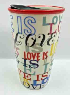 Starbucks Coffee Love Is Love Ceramic Traveler Tumbler 2017 Cup Tea New - Sold on eBay Nov, 25th 2019 for $19.99