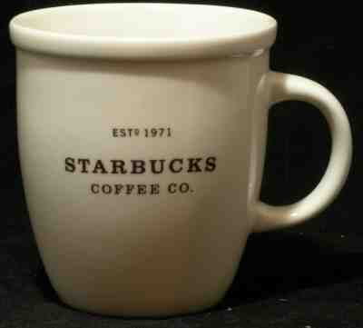 Starbucks Coffee Mug Cup 2006 Barista Abbey White Black 18oz Estd 1971 - Sold on eBay Nov, 25th 2019 for $15.00