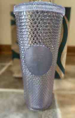 NEW 2019 Starbucks Bling Platinum Studded Venti Cold Cup Tumbler SHIPS NOW FAST - Sold on eBay Nov, 25th 2019 for $24.50