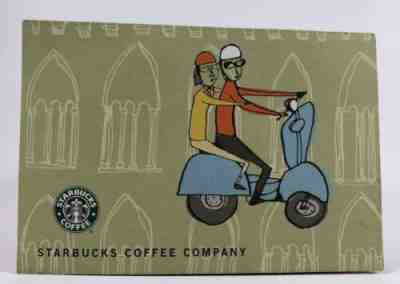 STARBUCKS *Mint* 2002 VESPA Gift Card w/NEW Matching Sleeve & Matching Brochure  - Sold on eBay Nov, 25th 2019 for $100.00