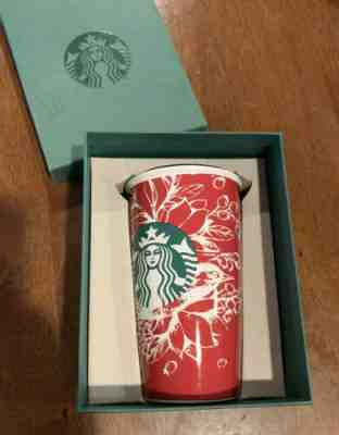 Starbucks 2016 Coffee Ceramic Christmas Holiday Travel Tumbler Mug Cup  NEW - Sold on eBay Nov, 25th 2019 for $16.50