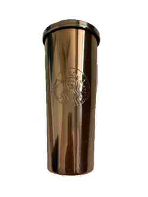 Starbucks Rose Gold Tumbler Holiday 2017 18 Stainless Steel Cold Cup Venti 24oz - Sold on eBay Nov, 25th 2019 for $20.99