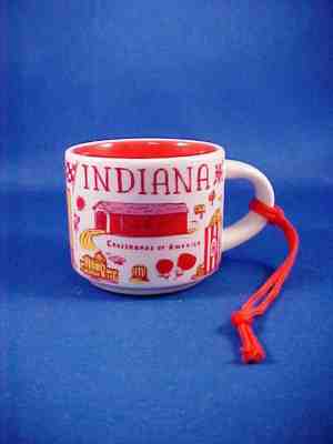 Nice Vintage Starbucks INDIANA Been There Series Miniature Coffee Cup Ornament - Sold on eBay Nov, 25th 2019 for $15.99