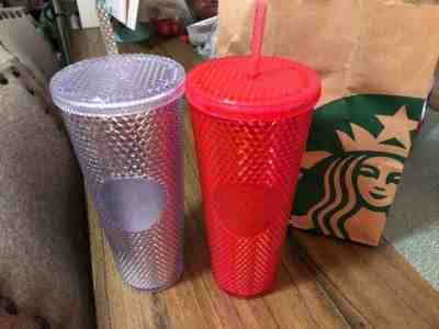 2019 Starbucks Studded Tumbler Platinum Iridescent 24 oz Cold Cup Holiday Silver - Sold on eBay Nov, 25th 2019 for $18.00