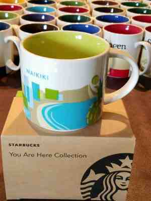 rare mugs Starbucks WAIKIKI You Are Here (YAH) 14 oz mug with SKU tag - Sold on eBay Nov, 25th 2019 for $21.95