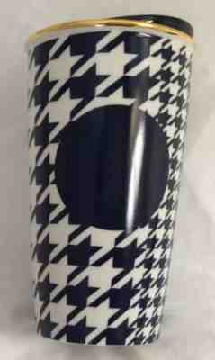 Starbucks 2015 Black & White Ceramic 12oz Tumbler Traveler Mug w/ Black Lid SALE - Sold on eBay Nov, 25th 2019 for $19.99