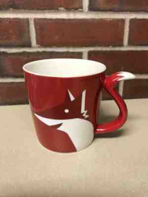 Starbucks Red FOX Coffee Cup Mug - Tail Handle - Bone China - 2012 - Collectible - Sold on eBay Nov, 25th 2019 for $16.88