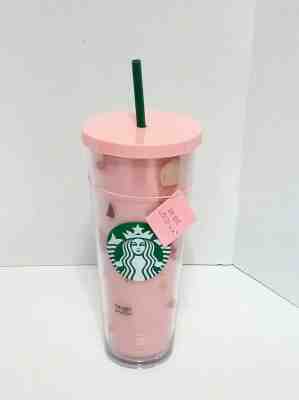 NEW Starbucks Ban.do Pink Acrylic Tumbler Cold Cup Sweater Weather 24oz Venti  - Sold on eBay Nov, 25th 2019 for $39.99
