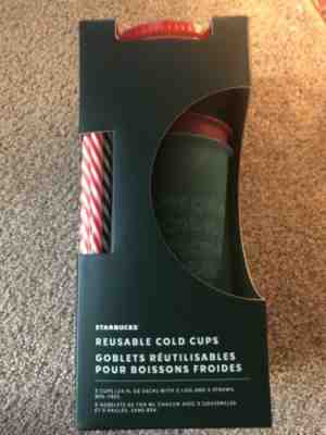 Starbucks 2019 Holiday Reusable Venti Tumbler Cold Cup Set (5) FREE SHIP - NEW! - Sold on eBay Nov, 25th 2019 for $19.99