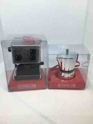 RARE Starbucks Coffee 1999 Ornament Collection Lot of 2 Pot / Barista Machine - Sold on eBay Nov, 25th 2019 for $80.00