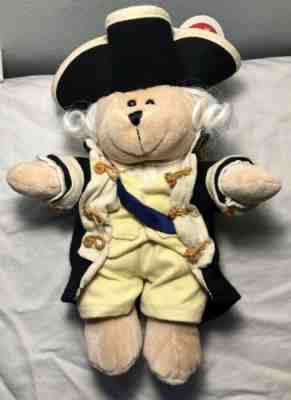 Starbucks Bearista Bear 2005 George Washington Bear, RARE Tag On Left Ear - Sold on eBay Nov, 25th 2019 for $47.76